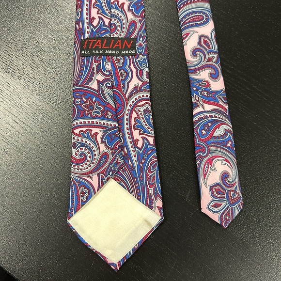 Italian Vintage Silk Paisley Tie - Picture 5 of 8
